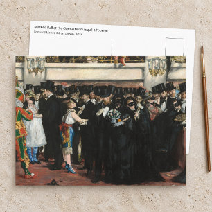 Postal Edouard Manet - Baile de máscaras en la ópera