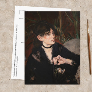 Postal Edouard Manet - Berthe Morisot con un abanico 1874