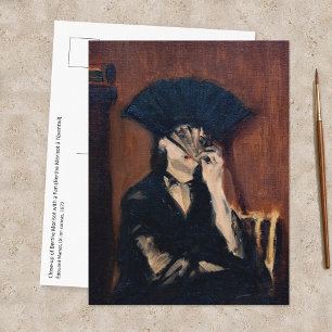 Postal Edouard Manet - Berthe Morisot con un abanico post