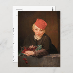 Postal Edouard Manet - Chico con cerezas