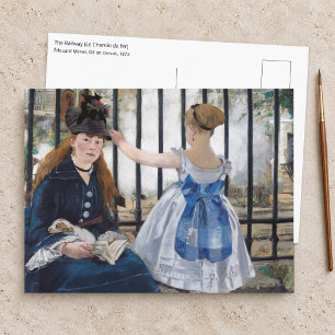 Postal Edouard Manet - El Ferrocarril