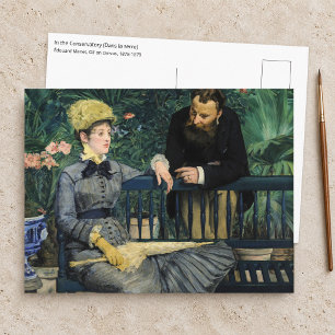 Postal Edouard Manet - En el Invernadero
