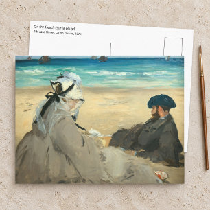 Postal Edouard Manet - En la playa