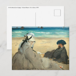 Postal Edouard Manet - En la playa