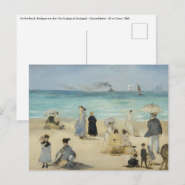 Postal Edouard Manet - En la playa, Boulogne-sur-Mer