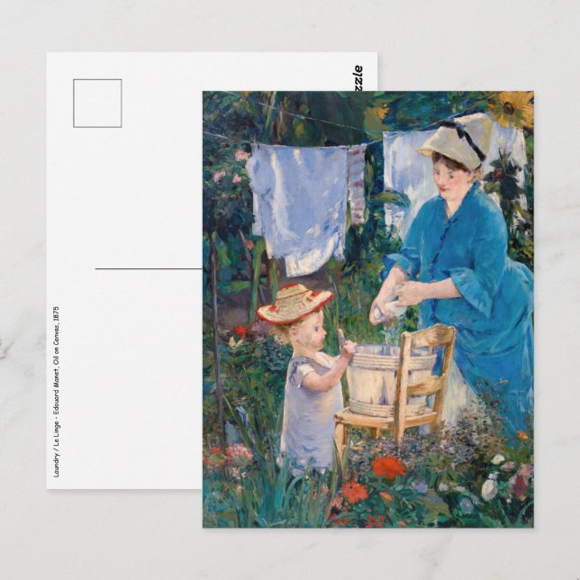 Postal Edouard Manet - La colada (Anverso / Reverso)