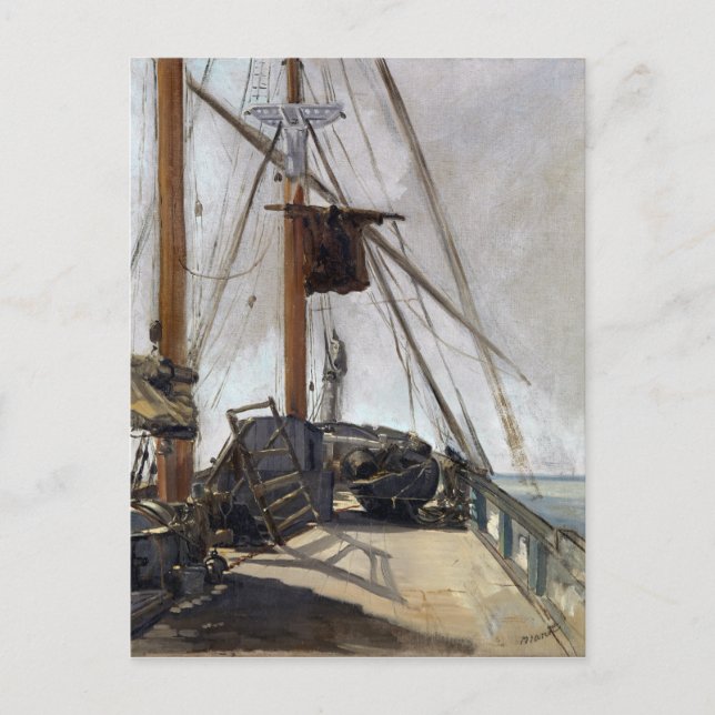 Postal Édouard Manet La cubierta del barco (Anverso)