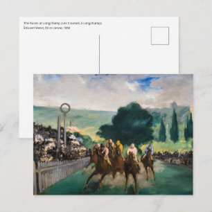 Postal Edouard Manet - Las Carreras en Longchamp