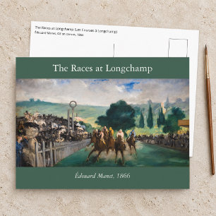 Postal Edouard Manet - Las carreras en Longchamp