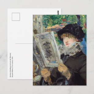 Postal Edouard Manet - Mujer Leyendo