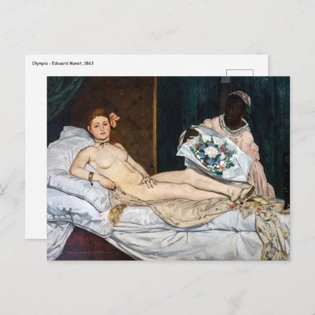 Postal Edouard Manet - Olympia (Anverso / Reverso)