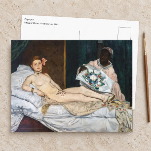 Postal Edouard Manet - Olympia