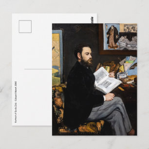 Postal Edouard Manet - Retrato de Emile Zola