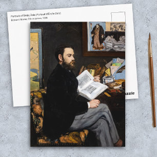 Postal Edouard Manet - Retrato de Emile Zola