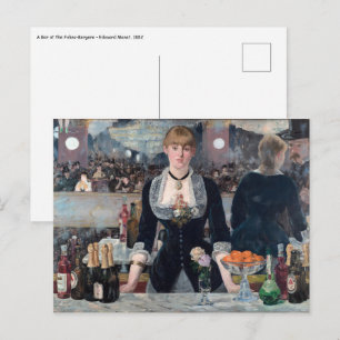 Postal Edouard Manet - Un bar en el Folies-Bergere