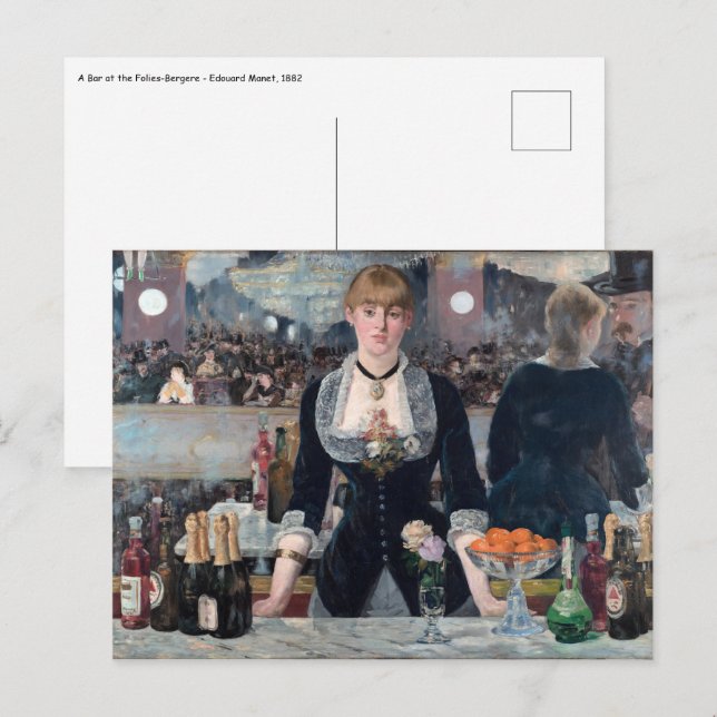 Postal Edouard Manet - Un bar en el Folies-Bergere (Anverso / Reverso)