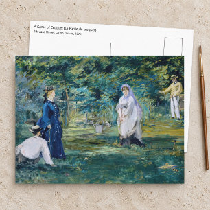 Postal Edouard Manet - Un juego de croquet