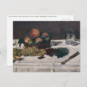 Postal Edouard Manet - Vida fija, frutas en una mesa