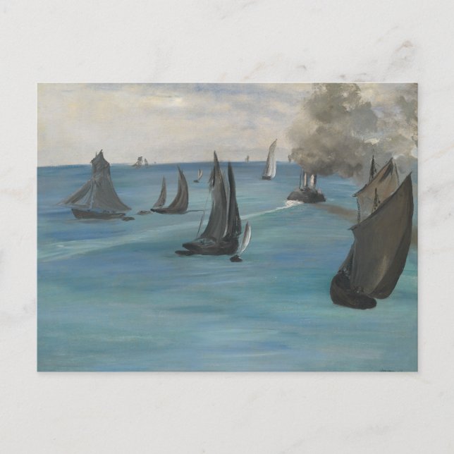 Postal Edouard Manet - Vistas al mar, clima tranquilo (Anverso)
