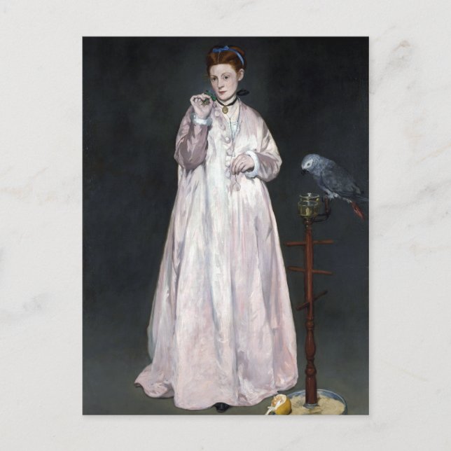 Postal Édouard Manet Young Lady en 1866 (Anverso)