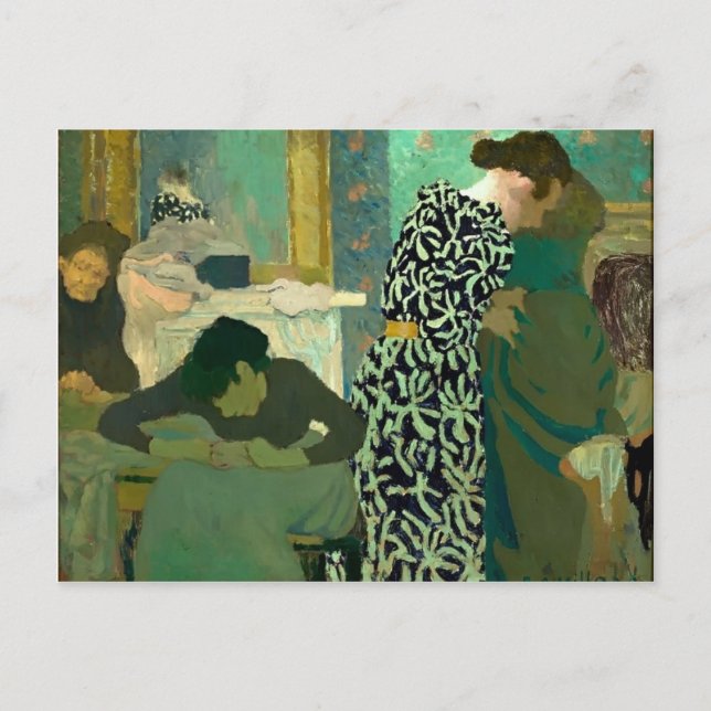 Postal Edouard Vuillard - El Vestido Florido (Anverso)