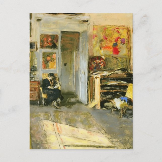 Postal Edouard Vuillard: Madame Losse Hessel en el estudi (Anverso)