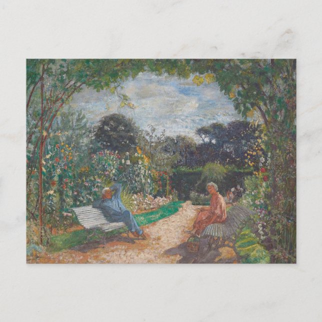 Postal Édouard Vuillard Morning in the garden, Clos Cezan (Anverso)