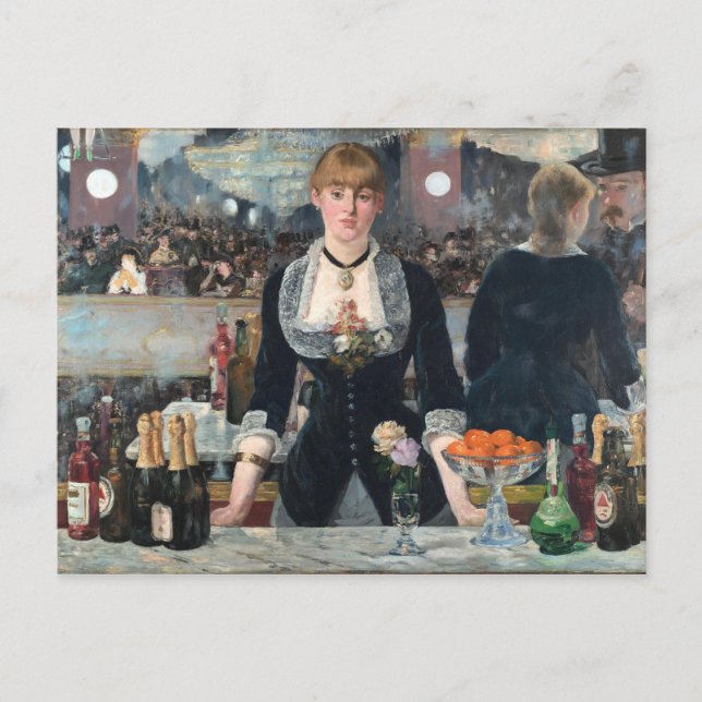 Postal EDOUART MANET - Un bar en el Folies-Bergere 1882 (Anverso)