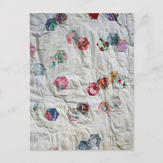 Postal edredón de bebé pastel "antiguo" (Anverso)