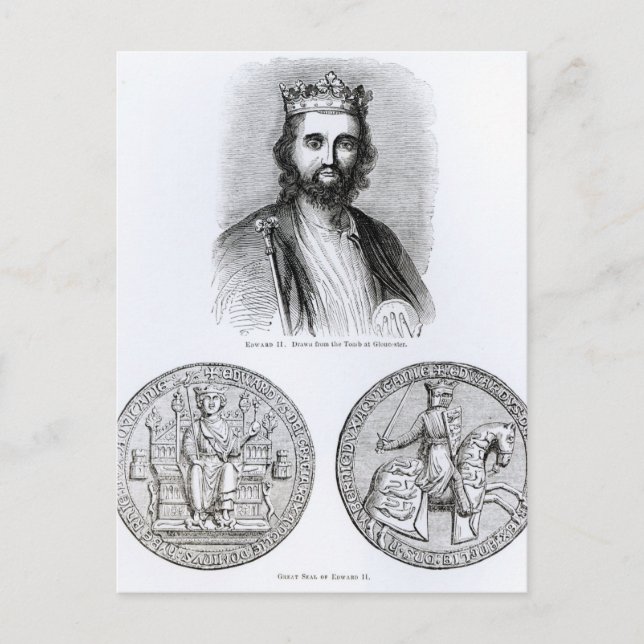 Postal Eduardo II sacado de la tumba (Anverso)