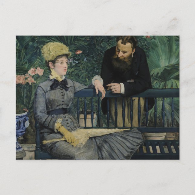 Postal Eduardo Manet - en el invernadero (Anverso)