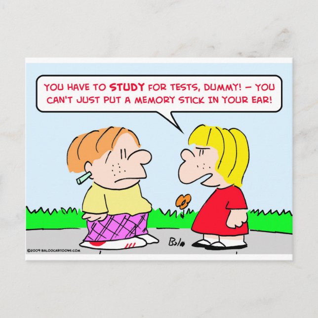 Postal educación de pruebas de análisis de memoria stick (Anverso)