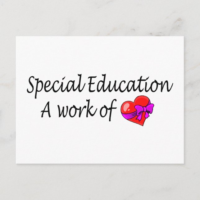 Postal Educación Especial Un Trabajo De Amor (Anverso)