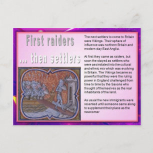 Postal Educación, inmigración, vikingos