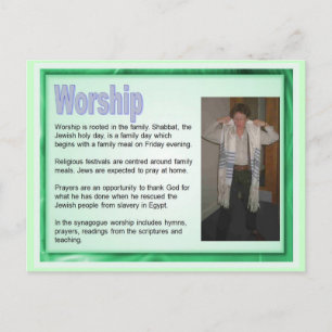 Postal Educación, religión, judaísmo, culto judío
