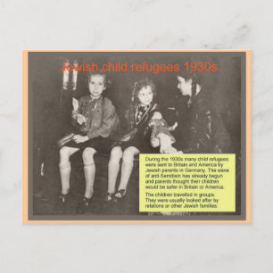 Postal Educación, religión, judaísmo, refugiados judíos 1