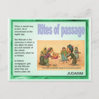 Postal Educación, religión, judaísmo, ritos de paso