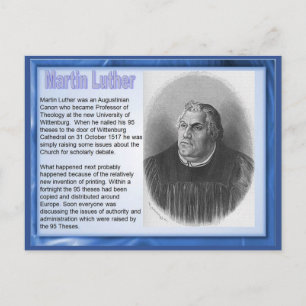Postal Educación, religión, reforma Martin Luther
