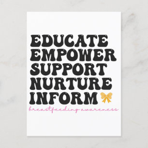 Postal Educar Empower Support Nurture Inform Breastfeed