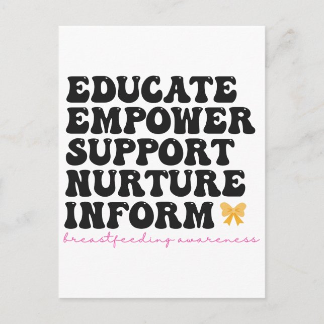 Postal Educar Empower Support Nurture Inform Breastfeed (Anverso)