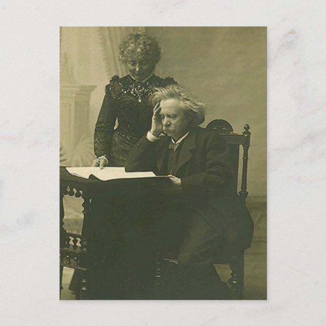 Postal Edvard Grieg & Nina Hagerup Circa 1900 (Anverso)