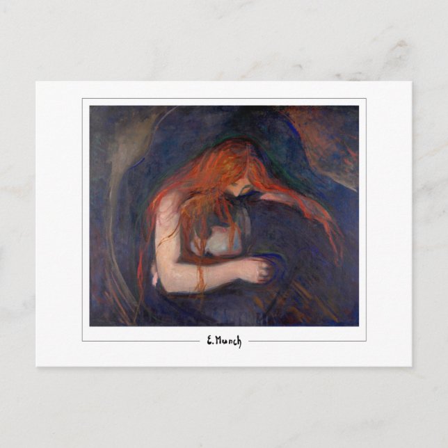 Postal Edvard Munch #27-3 - Arte fino (Anverso)