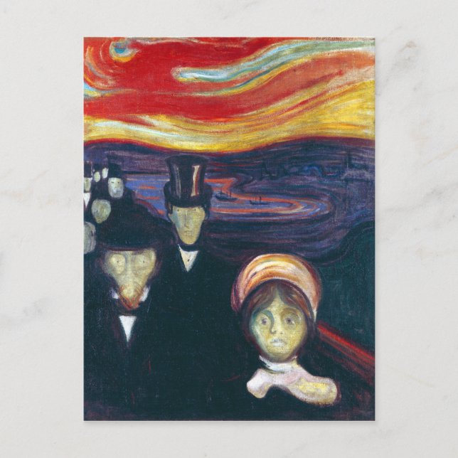 Postal Edvard Munch Anxiety (Anverso)