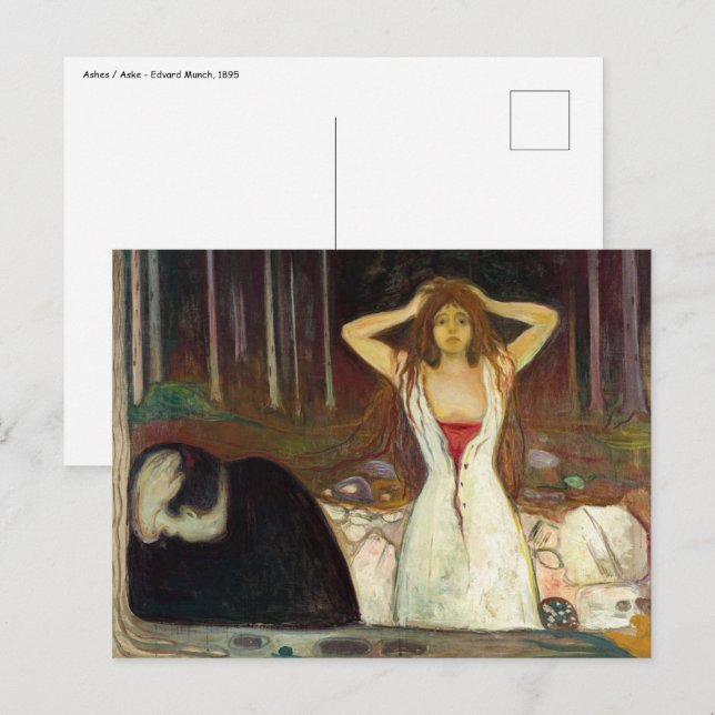 Postal Edvard Munch - Cenizas (Anverso / Reverso)