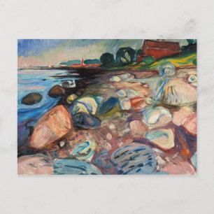 Postal Edvard Munch - Costa con Casa Roja