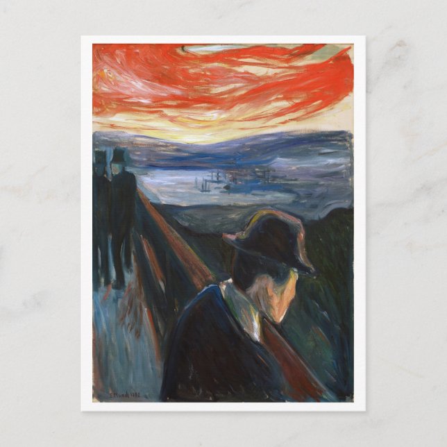 Postal Edvard Munch Despair (Anverso)