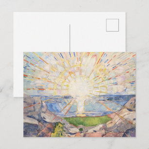 Postal Edvard Munch El Sol Radiante Arte Moderno de Estal