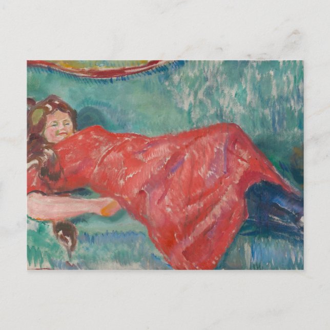 Postal Edvard Munch - En el Sofa (Anverso)