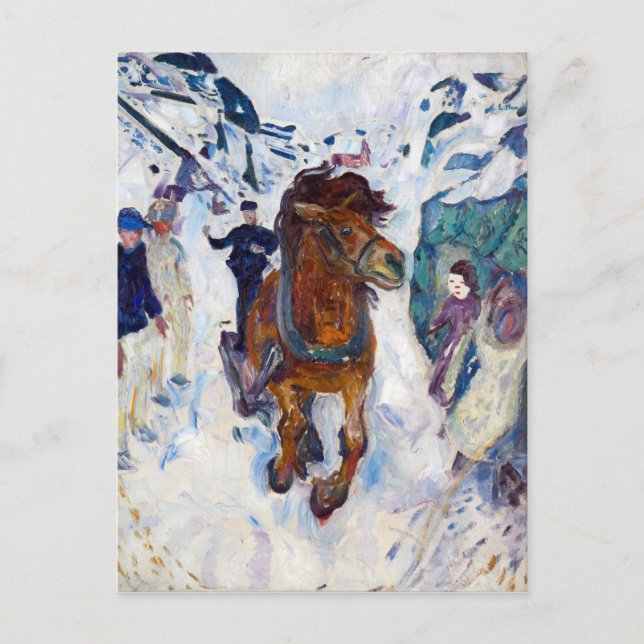 Postal Edvard Munch Galloping Horse (Anverso)