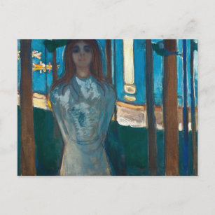 Postal Edvard Munch - La voz, Noche de Verano